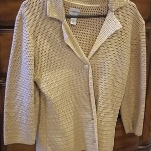 CHICO'S matte gold jacket